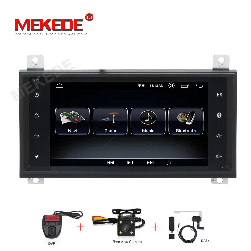 MEKEDE Android 8,1 Автомобильный DVD плеер для JEEP Grand Cherokee 2011 2012 2013 1 Din автомобильный радио мультимедиа gps навигации стерео аудио - Цвет: DVD CAMERA DVR DAB