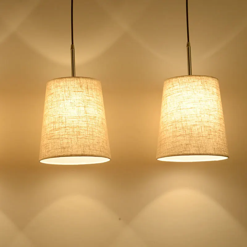 

Modern simple cloth art single head led pendant lights for dining-room bedroom hanglamp 105