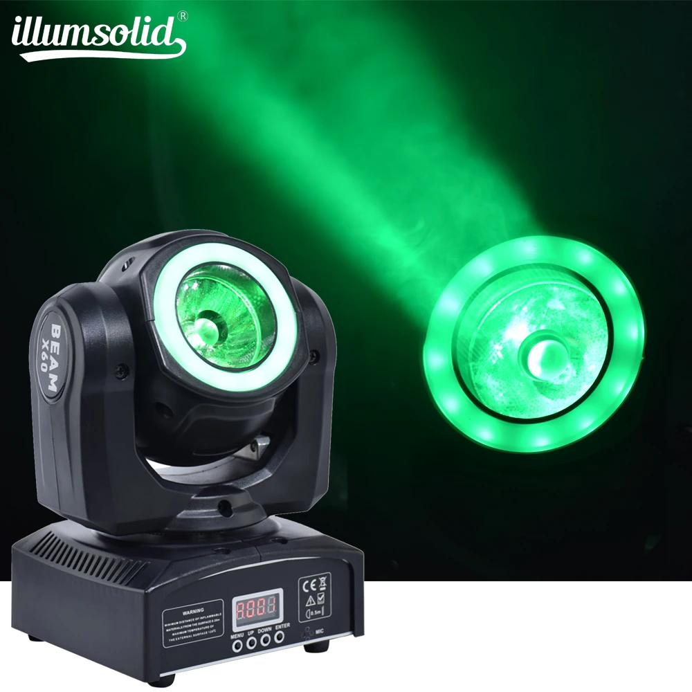 

DJ lighting mini moving head led 60W beam stage led light with 12LED SMD5050 RGB super bright LED Strobe Spot Light dmx control
