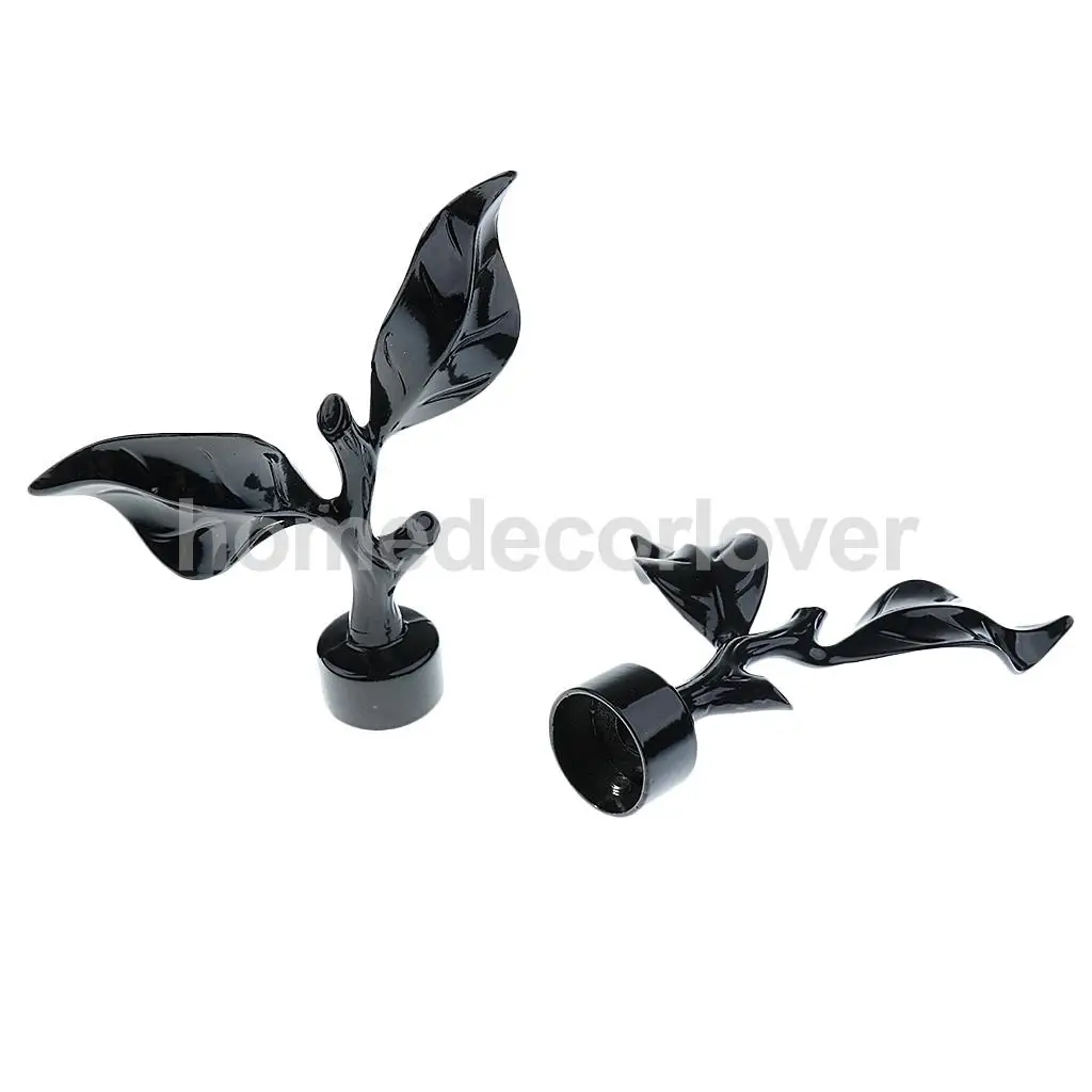 2PCS Window Curtain Drapery Rod/Pole End Cap Rod Head Cap for Curtain Poles with 28mm Inner Dia	