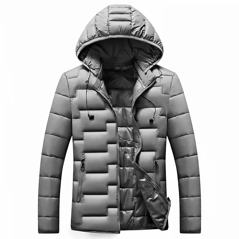 

2019 the new men's fashion leisure cotton-padded clothes teenagers cotton-padded jacket winter hooded cotton-padded jacket