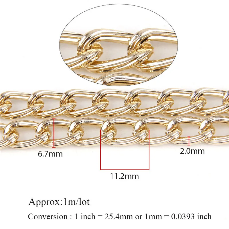 Rose Gold Straight Textured Cable Aluminum Twisted Curb Chains Bulk Fit
