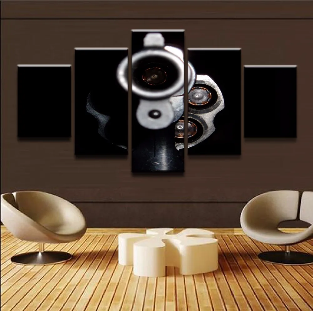 Modern Canvas Printed Painting 5 Pieces Wall Art Poster Weapons Revolver Home Decor For Living Room Modular Pictures Artwork Modern Canvas Printed Painting 5 Pieces Wall Art Poster Weapons Revolver Home Decor For Living Room Modular Pictures Artwork