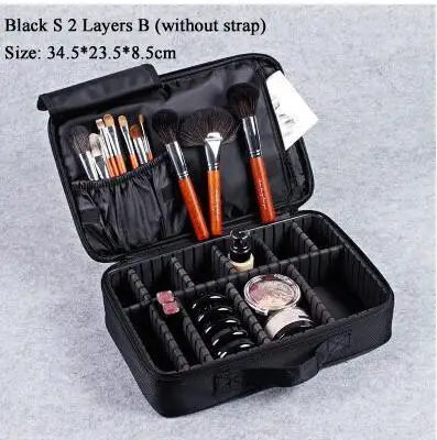 Women Professional Makeup Organizer Large Capacity Storage Case Oxford Cosmetic Bag High Quality Casual Disassembly Suitcase