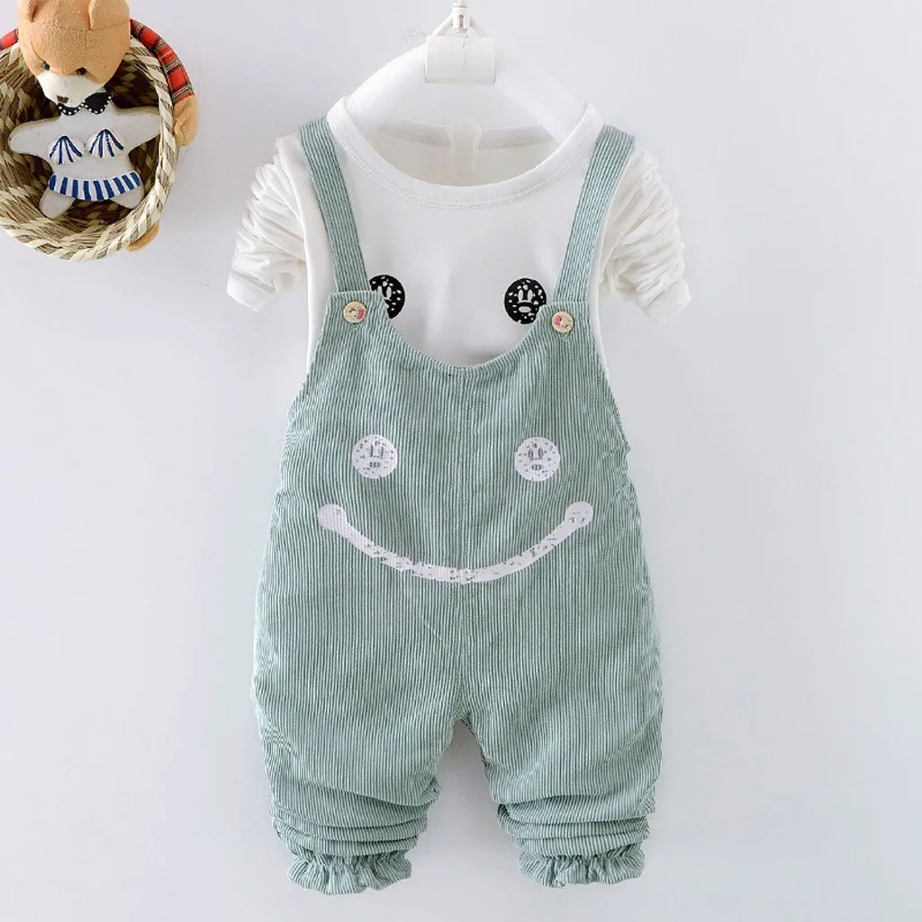 

Toddler Kids Baby Girl Cute Cartoon T Shirt Overalls Suspender Pants Outfits Set Girls Cute Wear Children Clothing