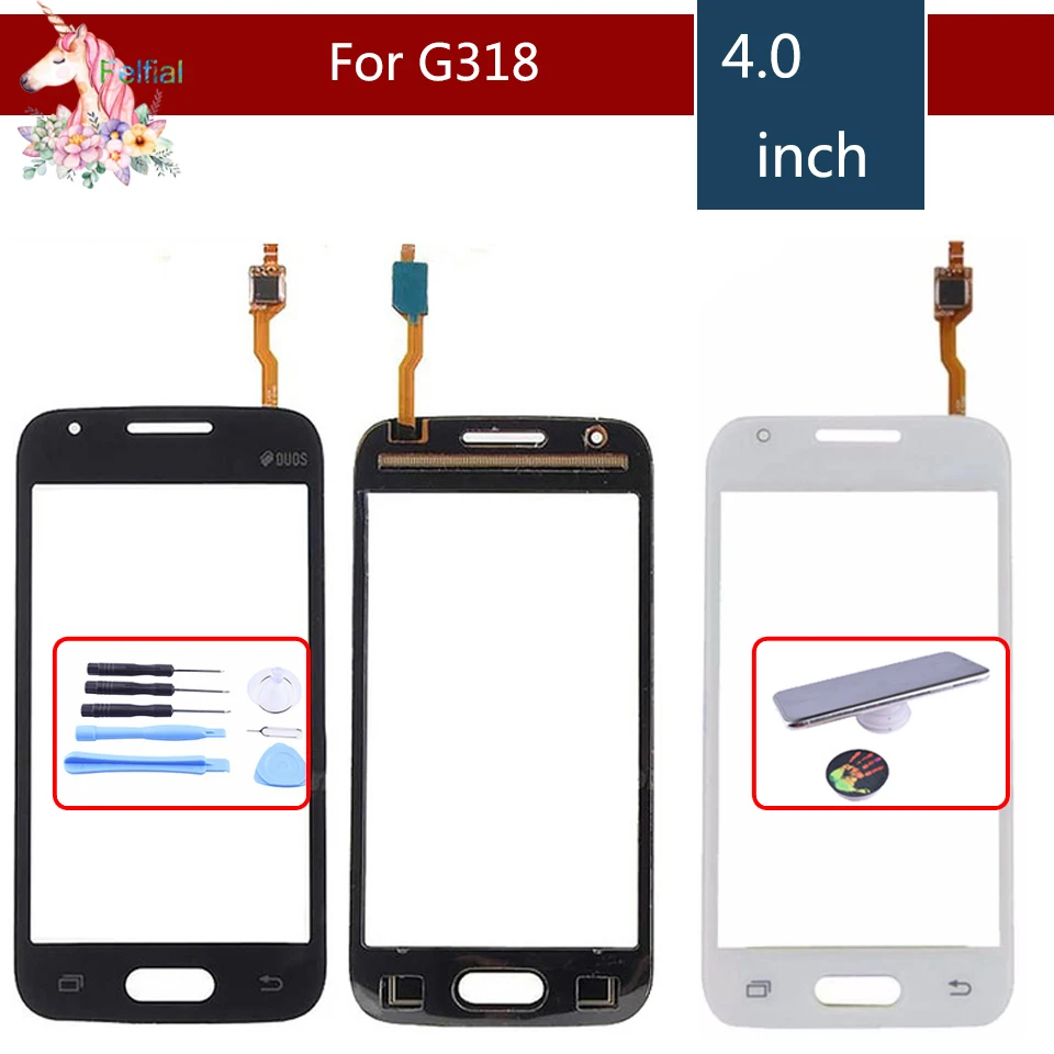 Сенсорный экран для Samsung Galaxy 4 0 &quot дигитайзер сенсорного экрана G318h G318 внешнее