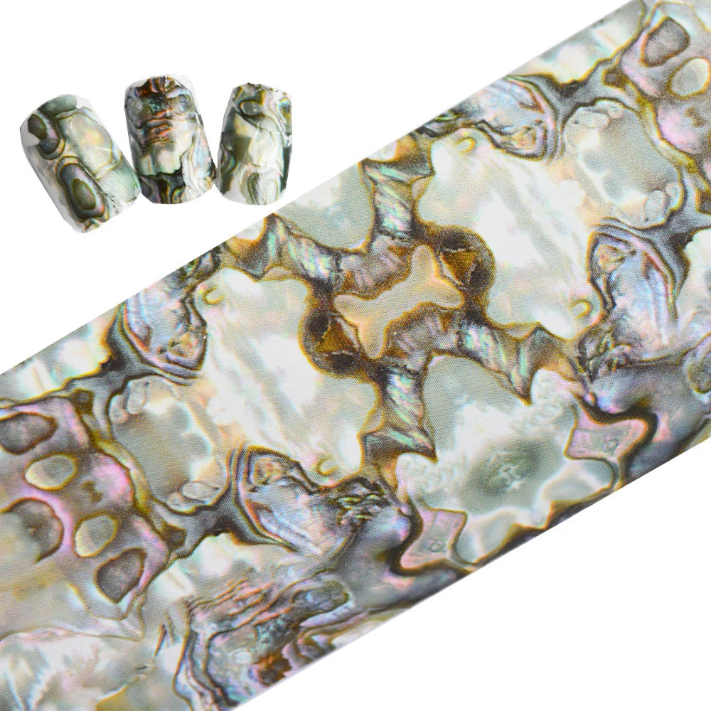 

1PCS 100cmx4cm Gradient Green Marble Pattern Transfer Nail Art Foils Stickers Tip Decoration Beauty Polish Nail Decals LAXK10