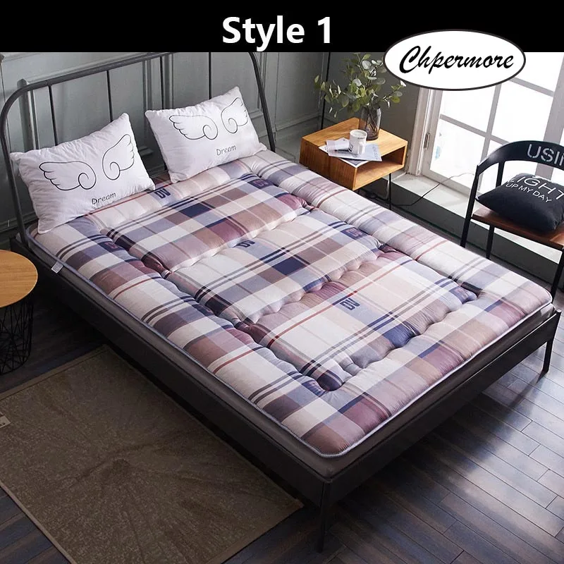 

Chpermore 100% Cotton Keep warm Mattress Thicken Foldable Tatami Single double student Mattresses Mat King Queen Size