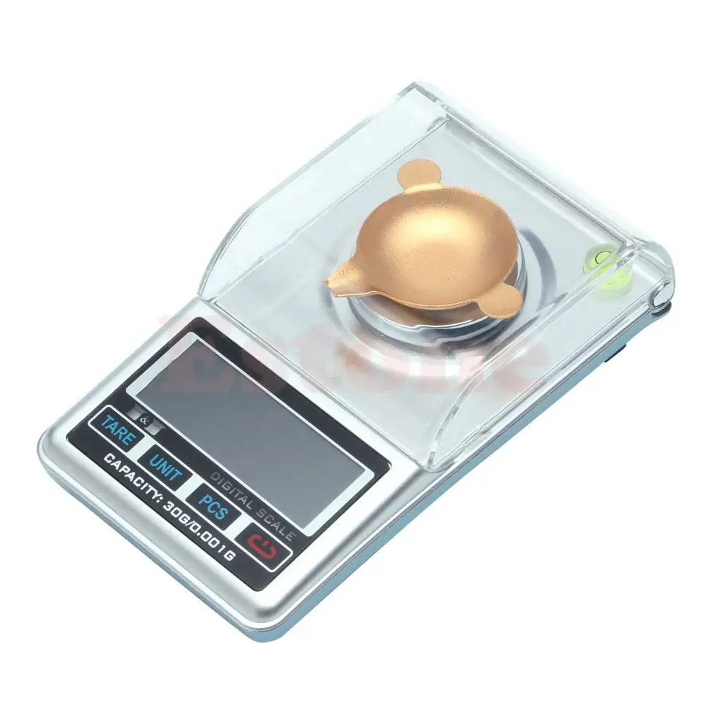 30g 0.001g Precision LCD Digital Scales Gold Jewelry Weighing