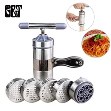 GT 1/2 шт. из нержавеющей стали практичная ручная кухонная паста для лапши пресс для спагетти паштет машина с 3 формы для лапши