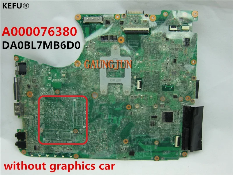 For Toshiba L655D L650D Laptop Motherboard DA0BL7MB6D0 A000076380 100/% Tested
