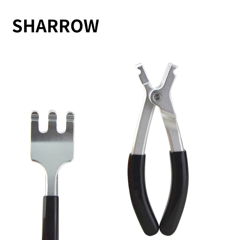 1Pcs Arrow Accessories Installation D Ring Rope Pliers Imported Aluminum Alloy Rubber U-shaped Composite Bow Accessories