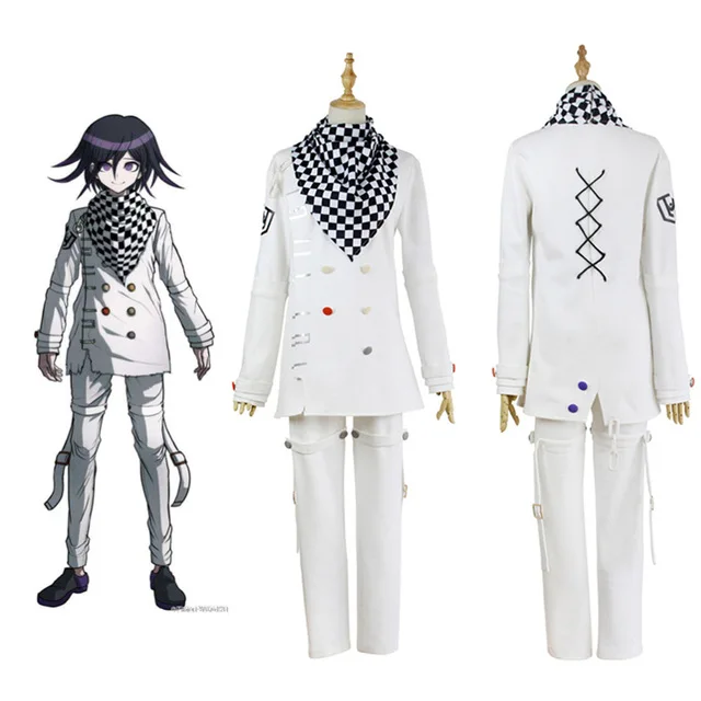 Аниме данганронпа V3 ума kokichi японский костюм для косплея игры Школьная Униформа костюм Полный комплект: куртка + Штаны + шарф + шляпа + плащ