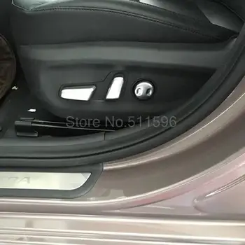 

For Hyundai Elantra Avante 2016 2017 ABS Chrome Seat Chair Button Adjustment Decoration Ring Trim Fit For Left Handed Driving