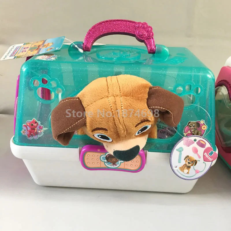 Doc McStuffins Pet Vet On The Go Carrier Findo собака плюш и Фигурка инструмент аксессуары набор детские игрушки куклы для девочек рождественские подарки