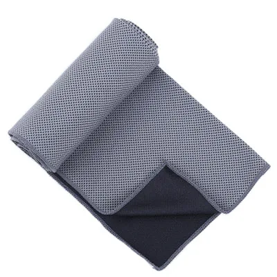 Dark gray Спортивное Полотенце лед для охлаждения полотенце быстросохнущее 100*30 см охлаждающее полотенце - Цвет: Dark gray