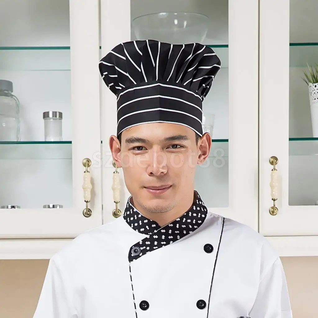 Adult Durable Five Star Chef Shirts Red Catering Uniform Mesh Sleeve Pen Pockets Chefwear Coat Chef Hat M