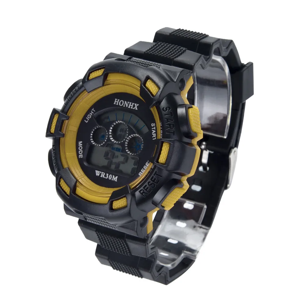 Модный бренд, мужские светодиодный часы с цифровой датой, спортивные Военные Резиновые Кварцевые часы с будильником, водонепроницаемые часы relogio masculino, дропшиппинг& Ff