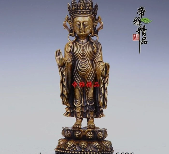 

Tibet Buddhism Bronze Copper Gild Amitayus Longevity Buddha Bodhisattva Statue