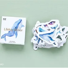 45 Pcs/pack Surprising Whale Label Stickers Decorative Stationery Scrapbooking Diy Diary Album Stick 6 pcs pack happy unicorn stickers decorative stationery craft stickers scrapbooking diy stick label