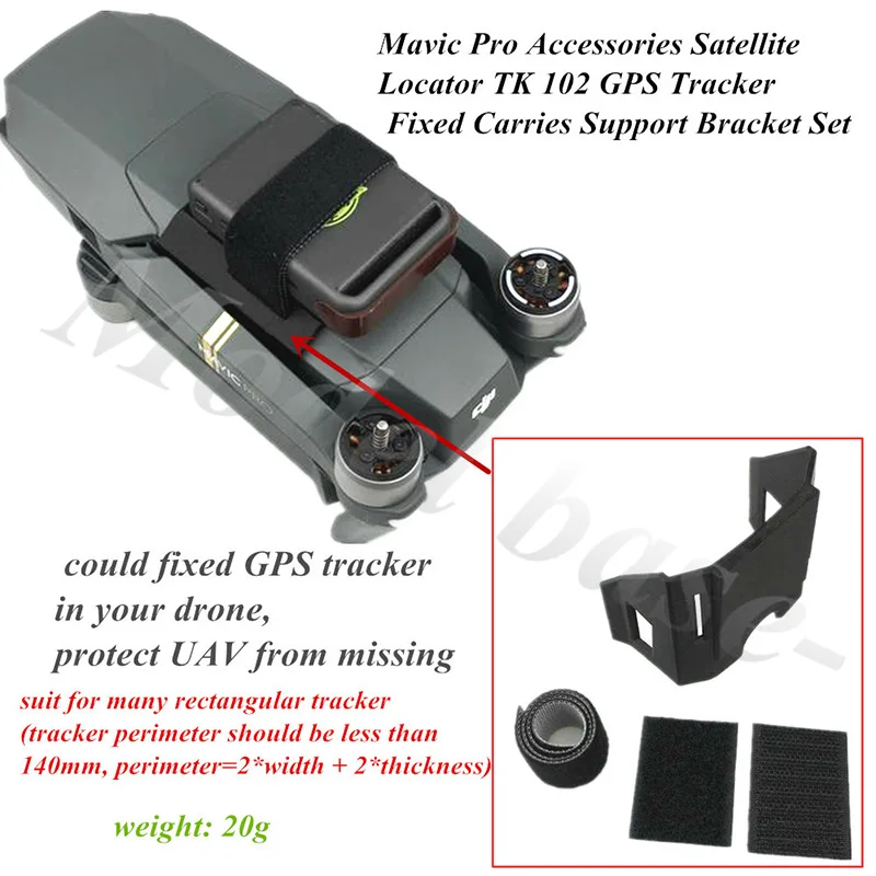 Sunnylife 3D printed TK 102 GPS Tracker Satellite Locator Mount Fixed Carries Support Bracket Set for DJI Mavic Pro Accessories (9)