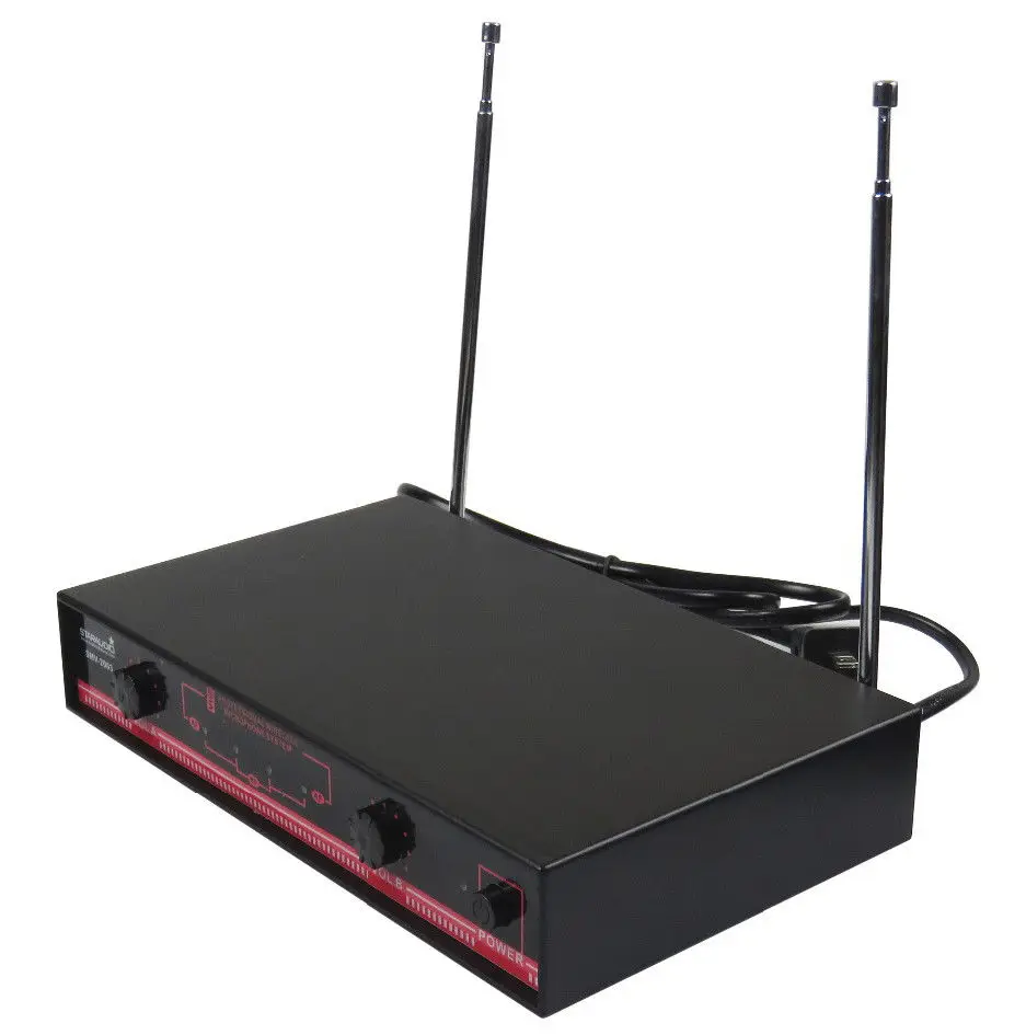 2ch wireless vhf headset lapel microphone system for church party clubs bar