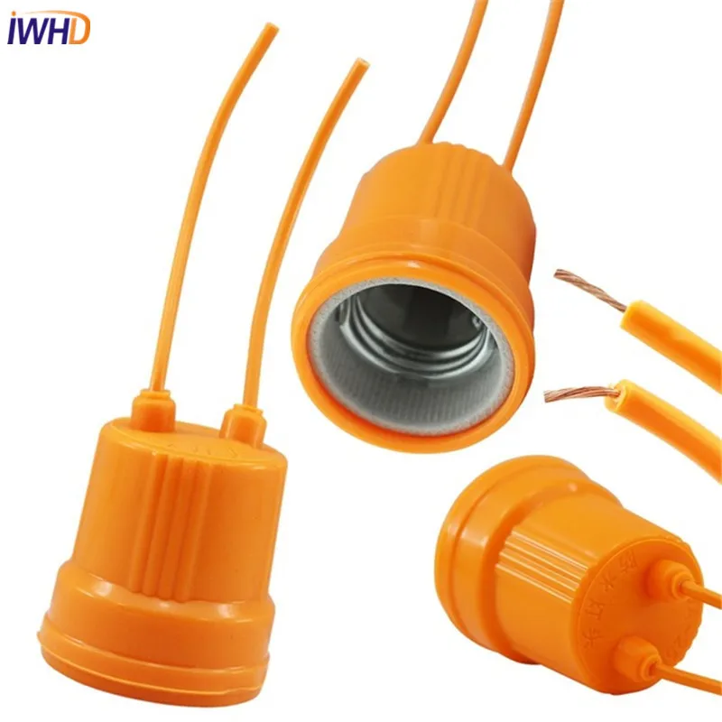 IWHD DIY E27 держатель лампы розетка водонепроницаемый ламповый патрон E27 керамический патрон цоколь открытый фитинг E27 Цоколь