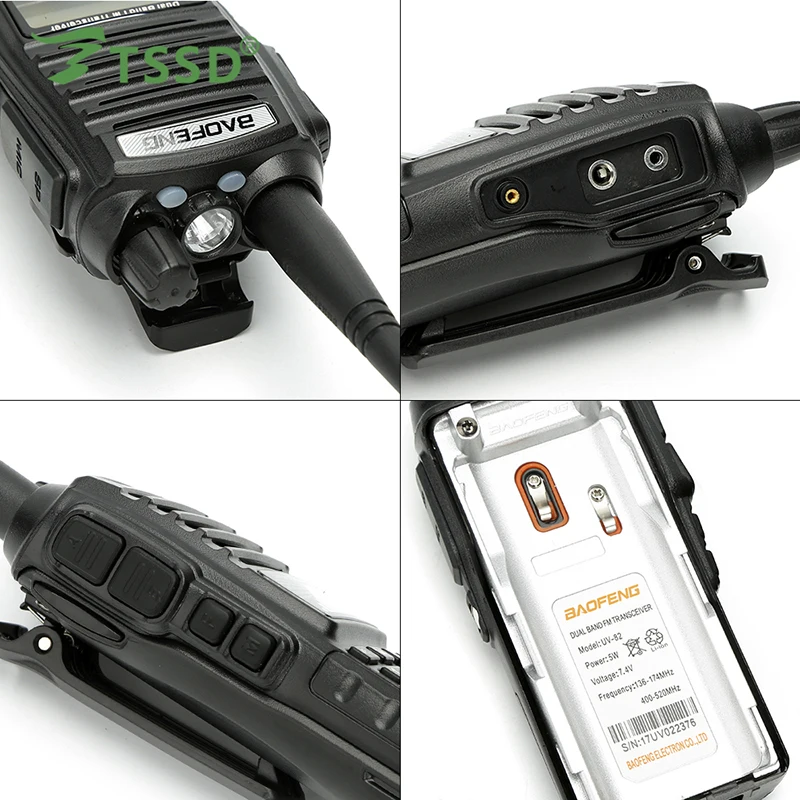 Бесплатная доставка 5 Вт Dual Band Baofeng UV-82 Walkie Talkie + скучно PTT гарнитура