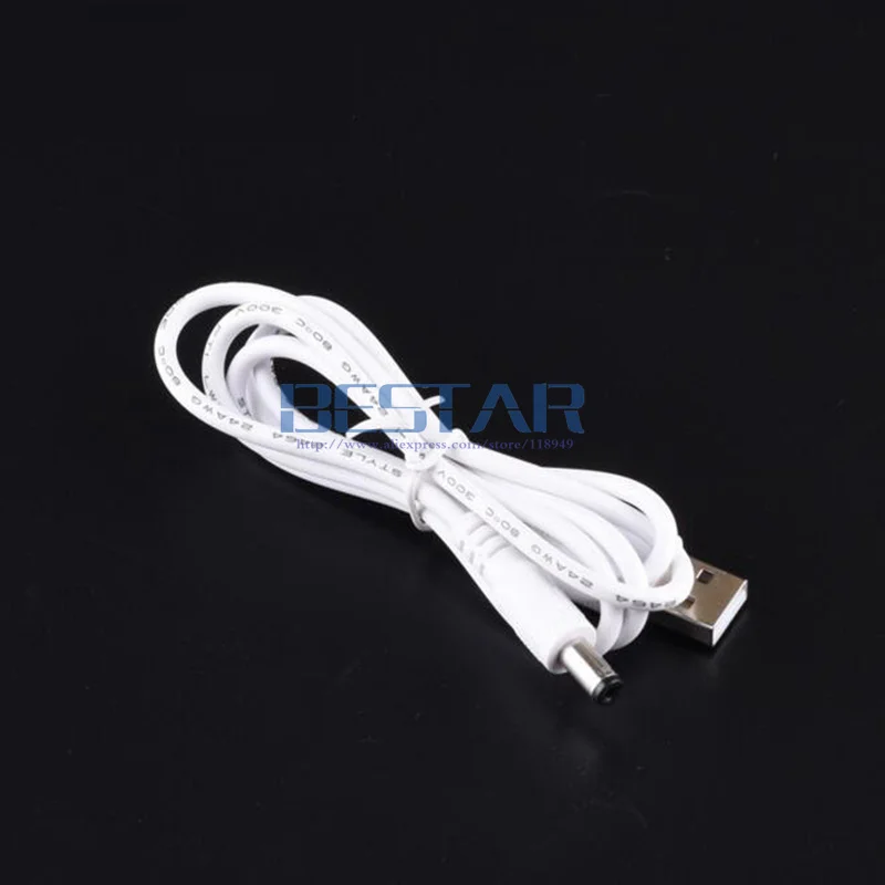 USB To 5.5*2.1mm /DC 5521 5.5x2.1mm 5.5 mm x 2.1 mm 5.5mm/2.1mm Jack Plug DC Power charging charge Adapter Cable 1M 3FT