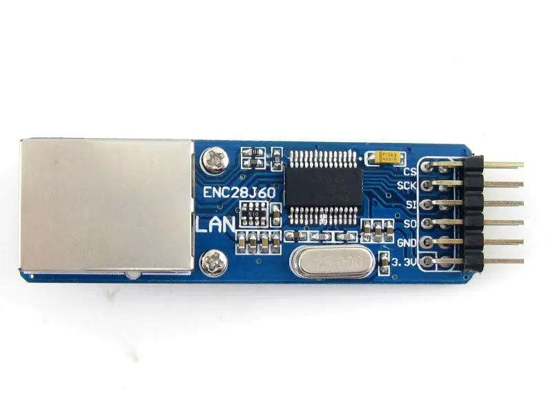 ENC28J60 Ethernet LAN сетевой модуль SPI Интерфейс RJ45 разъем Ethernet к последовательному конвертер 51 AVR