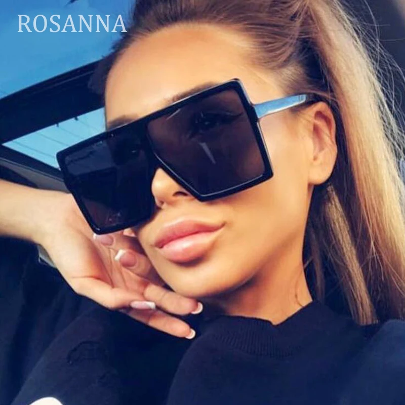 ROSANNA, негабаритные солнцезащитные очки для женщин, брендовая дизайнерская квадратная Большая рама, солнцезащитные очки в винтажном стиле, солнцезащитные очки для путешествий, женские Оттенки UV400