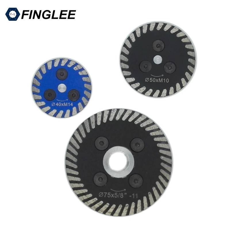 Mini Diamond Blades 2 inch (50 mm) for Granite Cutting Carving Tools Turbo Diamond Disc with 5/8-11 Thread Flange