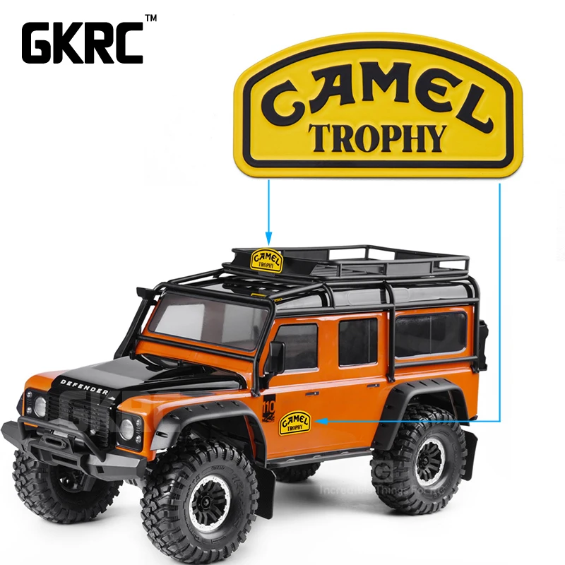 New Camel Trophy Metal LOGO Badge 3M Sticker for 1/10 Land Rover Defender TRX4 