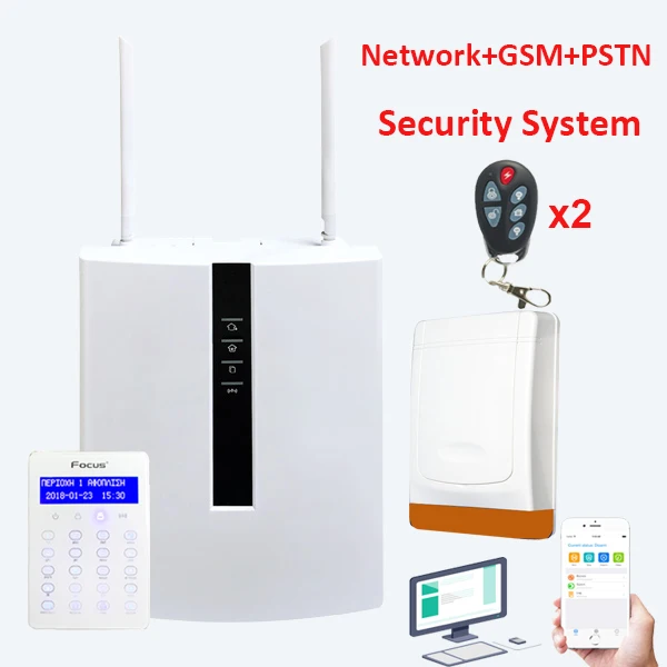 Focus FC-7688 Plus Burglarproof Security System GSM+PSTN+LAN Alarm Security APP Web connected