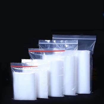 

100pcs/pack Jewelry Ziplock Zip Zipped Lock Reclosable Plastic Poly Clear Bags Thickness 0.05mm