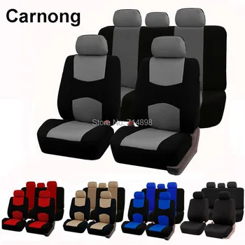 

Carnong Car Seat Cover Universal jersey fabric full set light weight car interior accessory rear seat NOT DETACH auto seat cover