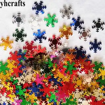 

25gram/Lot Xmas snowflake sequins.Craft material Kindergarten arts and crafts DIY toys Intelligence creative activity item OEM