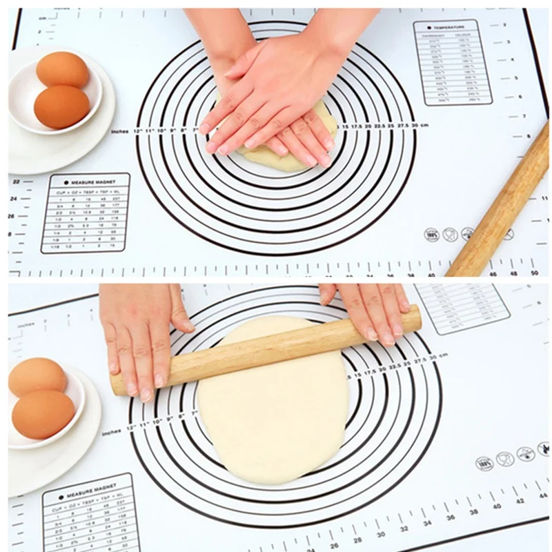 

Non-Stick Silicone Baking Mat Pad Sheet Baking pastry tools Rolling Dough Mat Large Size for Cake Cookie Macaron