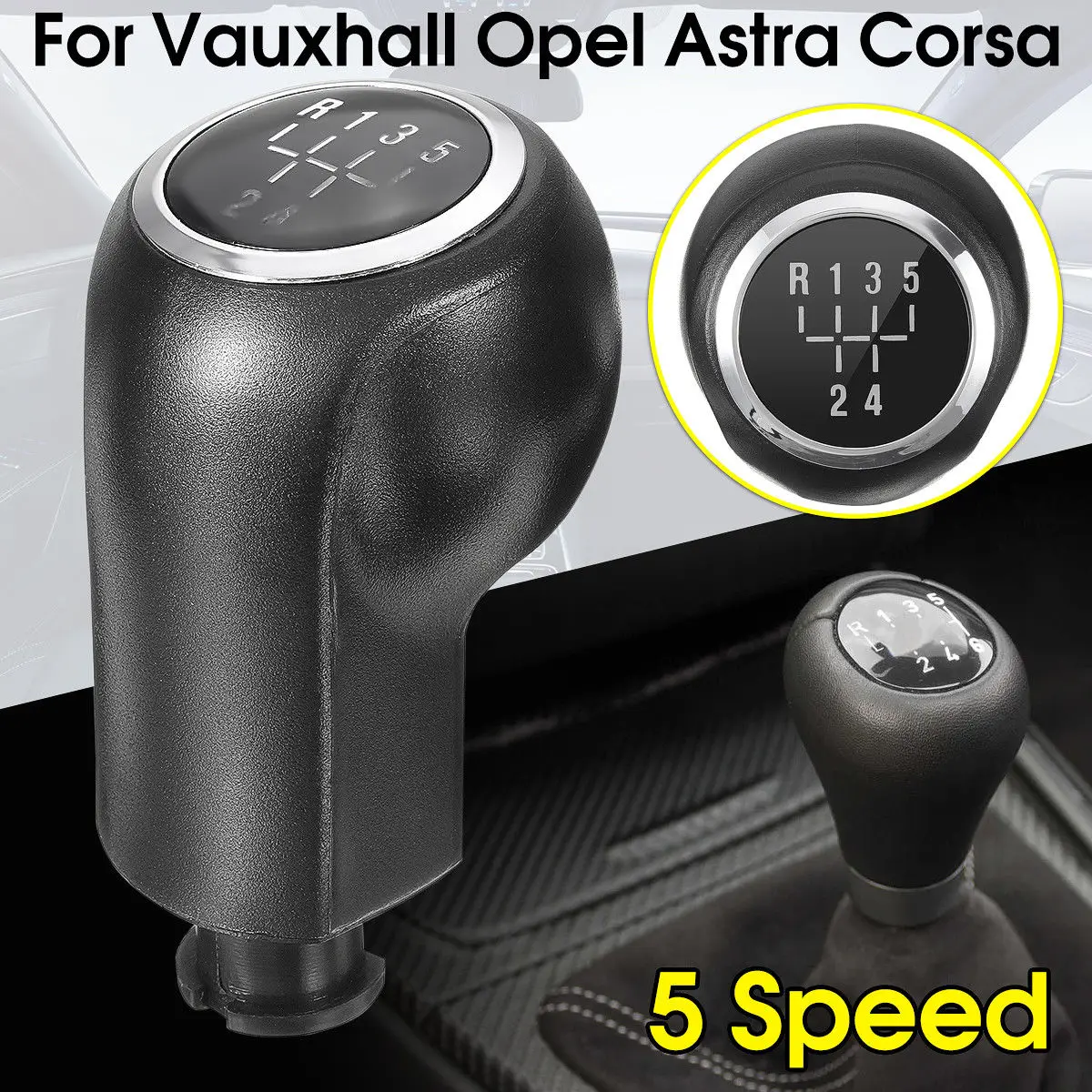 

5 Speed Gear Stick Shift Knob Lever Gaiter Boot For Opel Astra Corsa 2005-2010