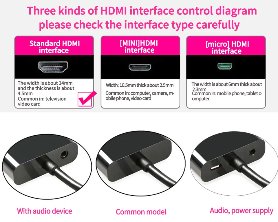 HDMI to VGA Adapter HDMI Male to VGA Female Video Converter 1080P Digital to Analog Audio for PC Laptop DVD HDTV PS4 (7)