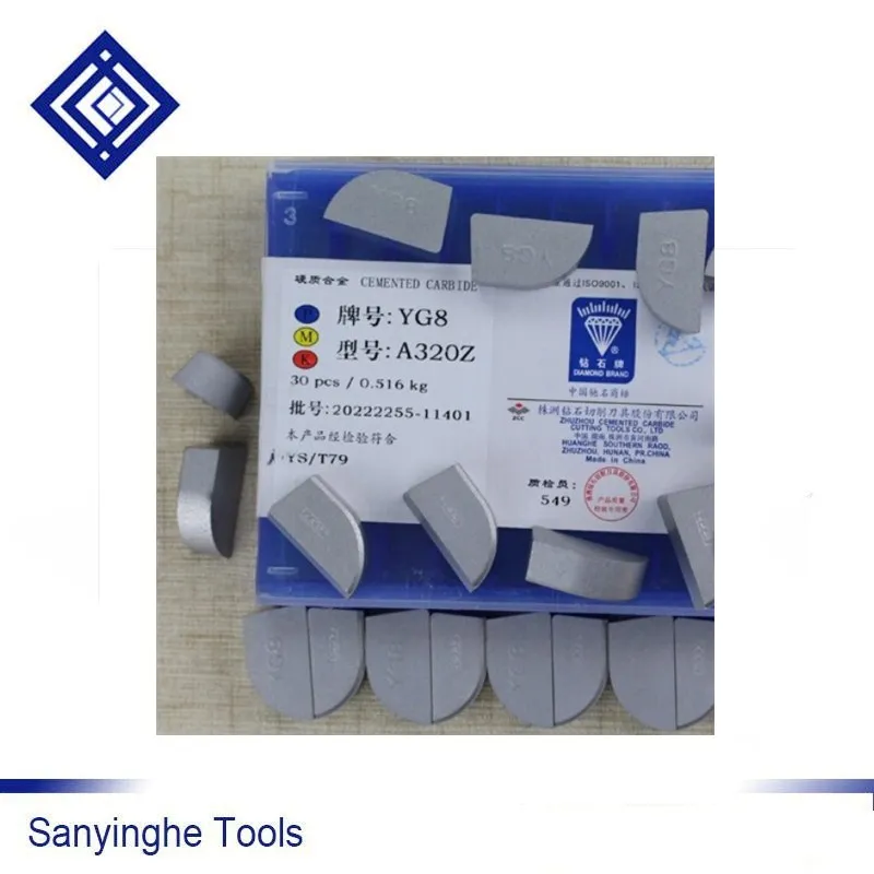 YG8 A320Z sanyinghe Zhuzhou цементированный карбид 30 шт./кор. сварки режущей головки блока цилиндров торцевой грани точение инструменты правый резец