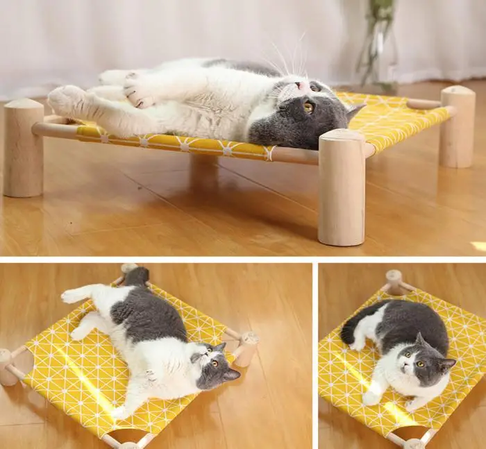 Горячий гамак для кошек четыре угла дышащие съемные моющиеся Домашние животные Висячие кровати LSK99