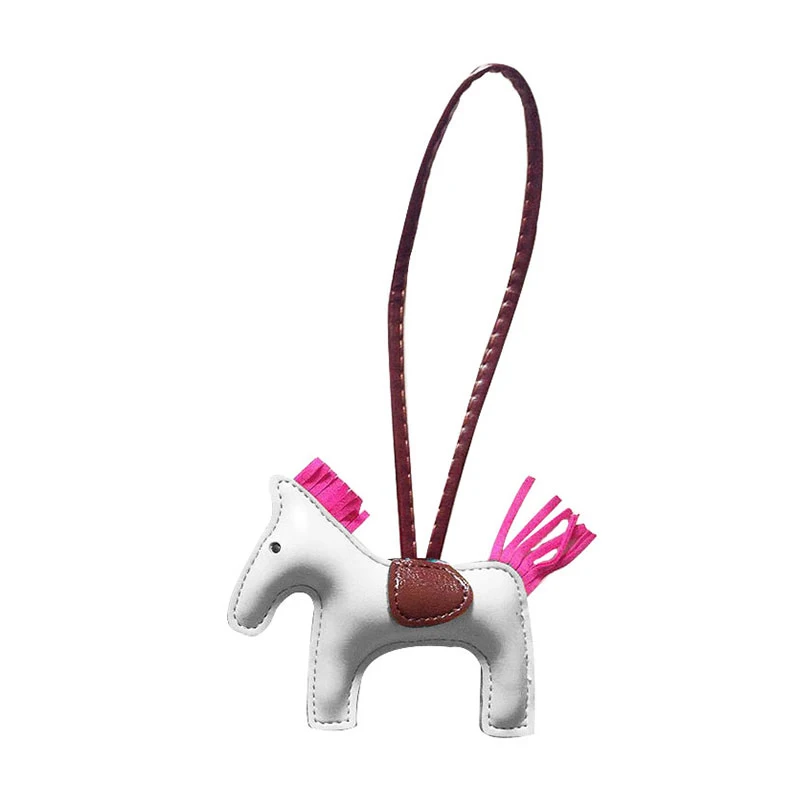 QCOOLJLY Luxury Leather Tassel Key Rings PU Little Horse Keychain Women Handbag Cute Pendant Holder Accessories Wholesale QCOOLJLY Luxury Leather Tassel Key Rings PU Little Horse Keychain Women Handbag Cute Pendant Holder Accessories Wholesale