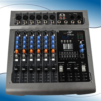 

6 channel with MP3 / USB Reverberation Microphones Balanced Mixer Professional Performance Effects