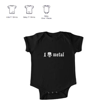 

100% Cotton High Quality Baby Onesie Baby Bodysuits Clothes I Metal T Shirt
