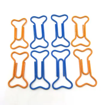 

100 pcs Cute bone paper clip bookmark CLIP office Metal paper clip bookmark memo clip Office stationery supplies round clips