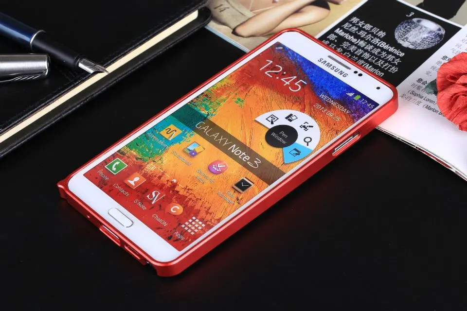 2014 new arrive 0.7mm Ultra Thin Slim Metal Aluminum Hard Chrome case for Samsung Galaxy N9100 Note3 high quality hot! | Электроника