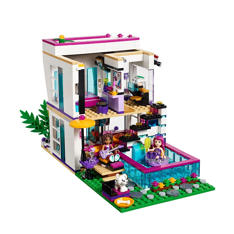 37035 760pcs Pop Star House Constructor Model Kit Blocks Compatible LEGO Bricks Toys for Boys Girls Children Modeling 37035 760pcs Pop Star House Constructor Model Kit Blocks Compatible LEGO Bricks Toys for Boys Girls Children Modeling