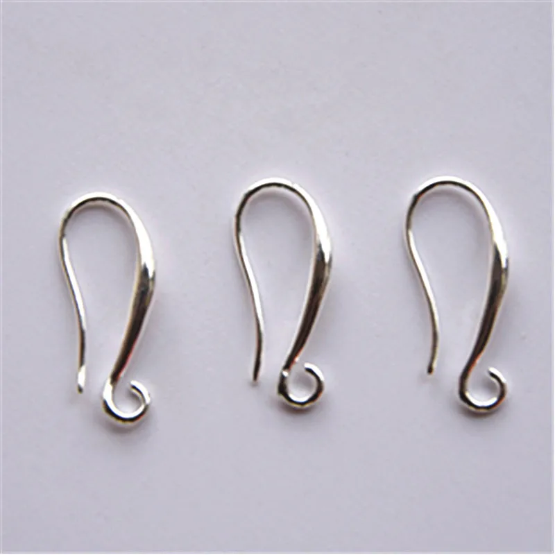 

Free 20pcs Fast Shipping Making Beads Jewelry Accessories Findings 925 Sterling Silver Hook Earring Pinch Smooth Ear Wires Women