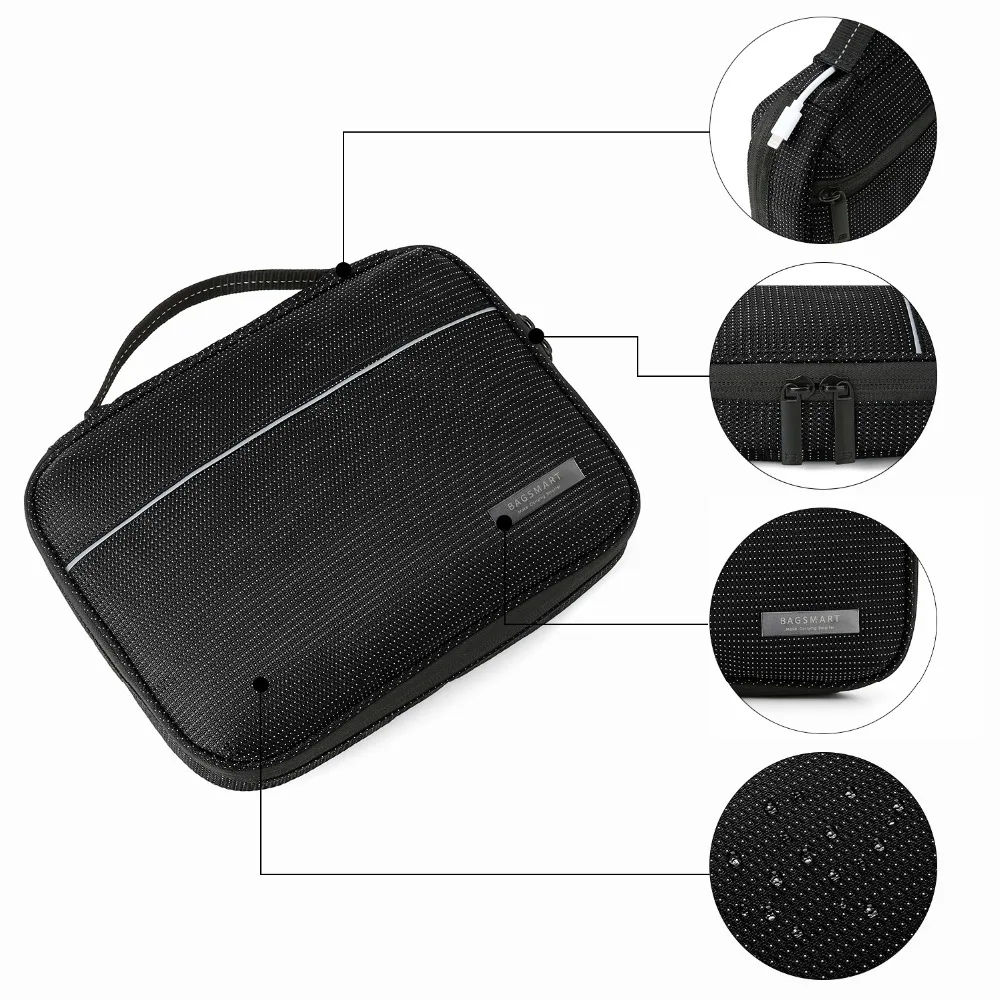Electronics Accessories Storage Bag Waterproof Electronics Travel Organizer Bag Single Layer Universal Cable Organizer 